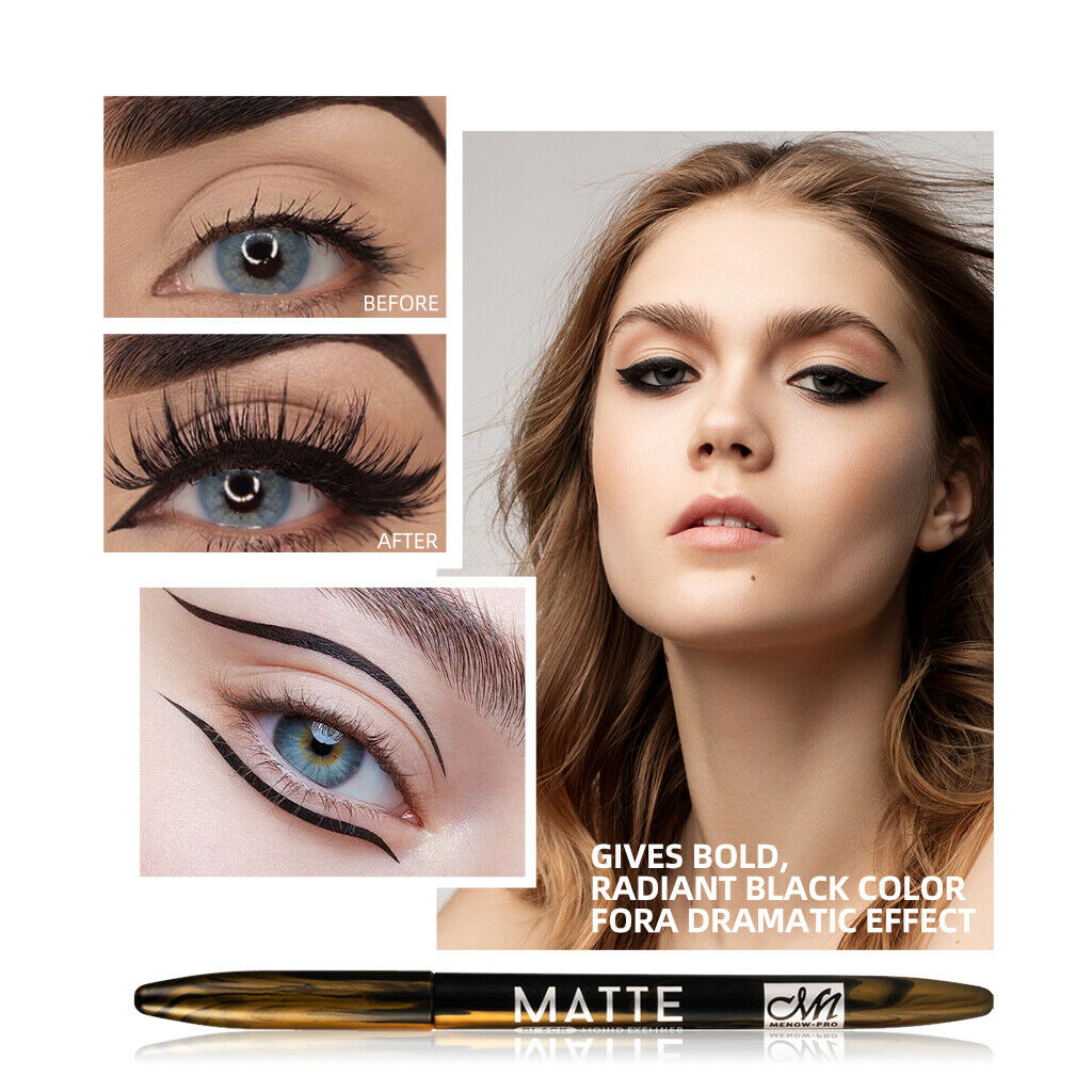 Smudgeproof Matte Black Eyeliner Waterproof Liquid Eye Liner Pen Cosmetic