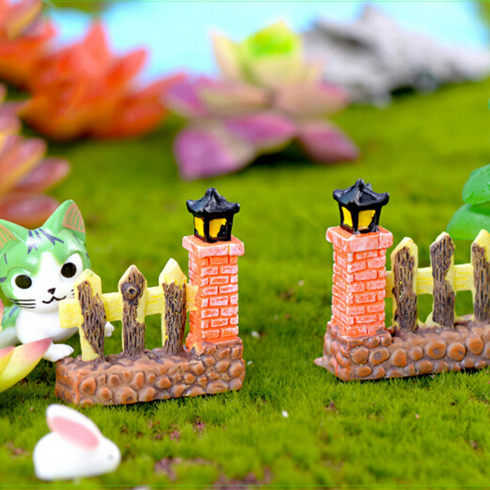 Fence gate Miniatures For Fairy Garden Gnomes Moss Terrariums Decoratio.l8