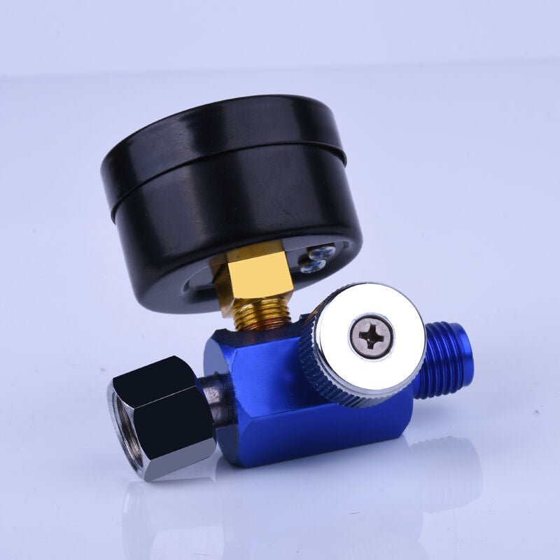 Digital Spray Paint Gun Regulator Air Pressure Gauge 1/4inch HVLP Compressor kit