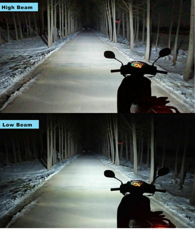 6 COB LED Bulb White 3500LM Hi/Low Beam Motorcycle Headlight H4 HS1 BA20D P15D