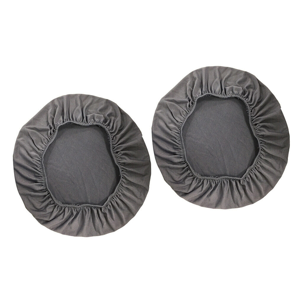 2pcs Anti-slip Elastic Spandex Chair Seat Covers for Round Or Oblong Stools