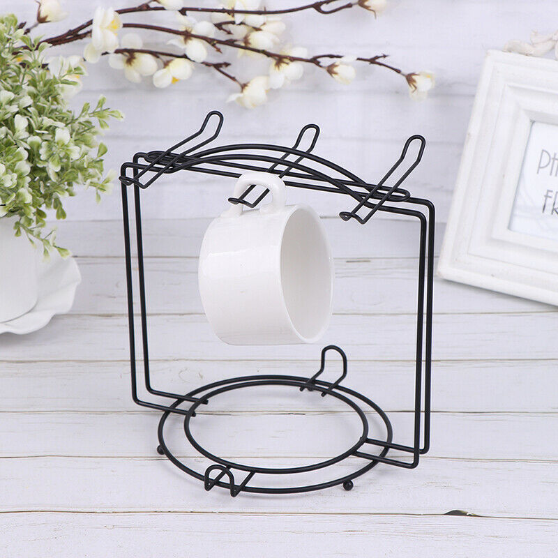 6-Cup Capacity Water Draining Coffee Cup Plate Holder Storage Rack OrganizerBDA
