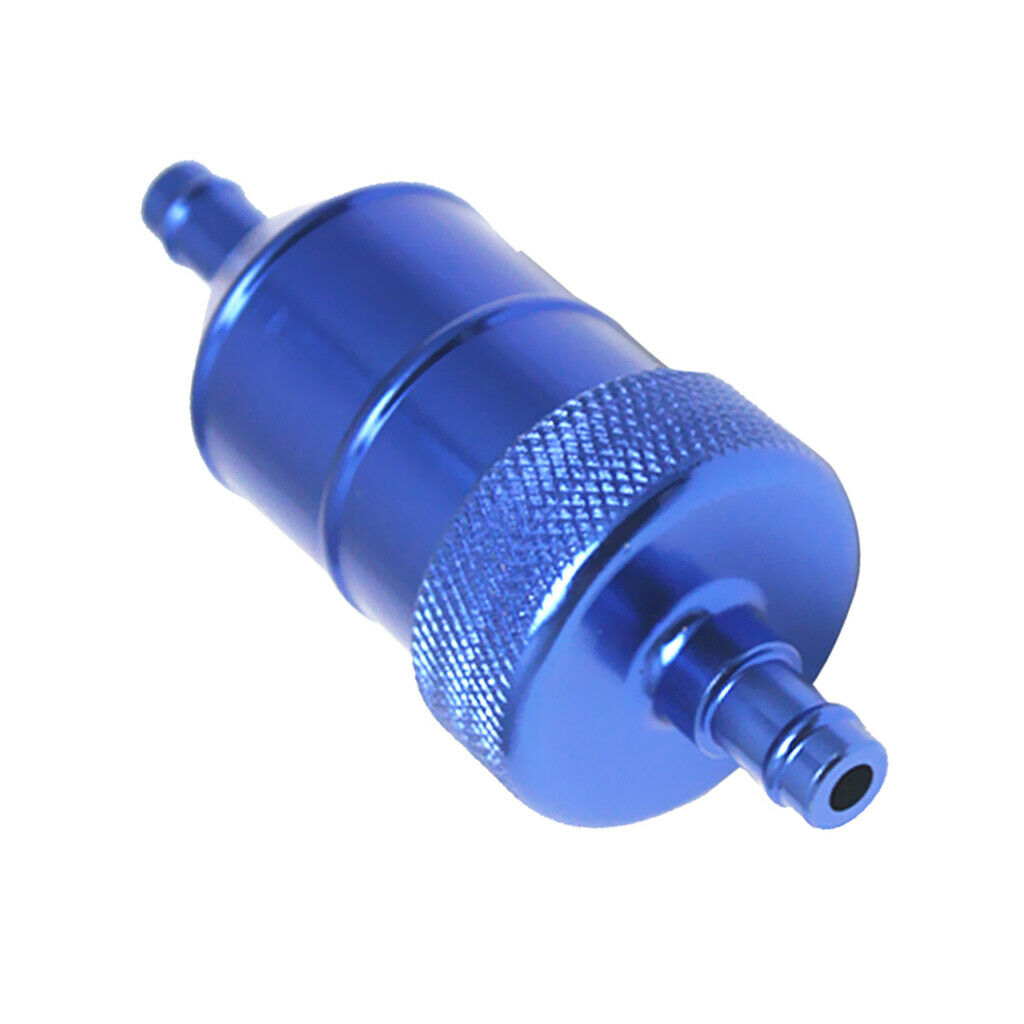 2x Motorcycle Pit Dirt Bike ATV Quad Inline Fuel Gas Filter 5/16 in 8mm Blue