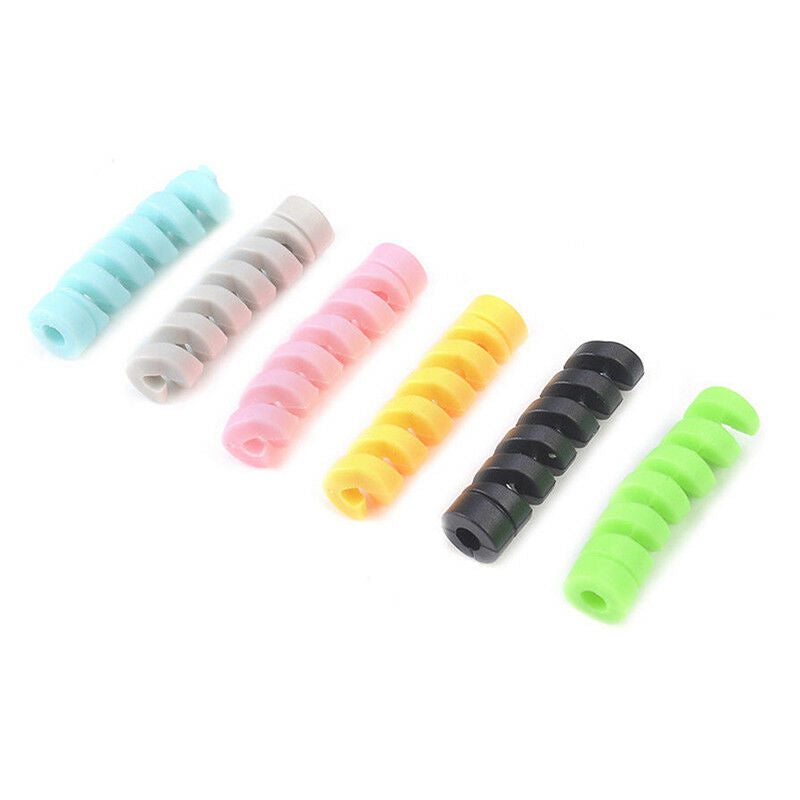 6pcs Cable Protector Bobbin Winder Data Line Case Rope Spring Twine Prote.l8