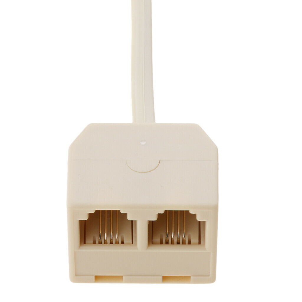 RJ11 6P4C Landline Phone Line Splitter Adapter US Male to Female