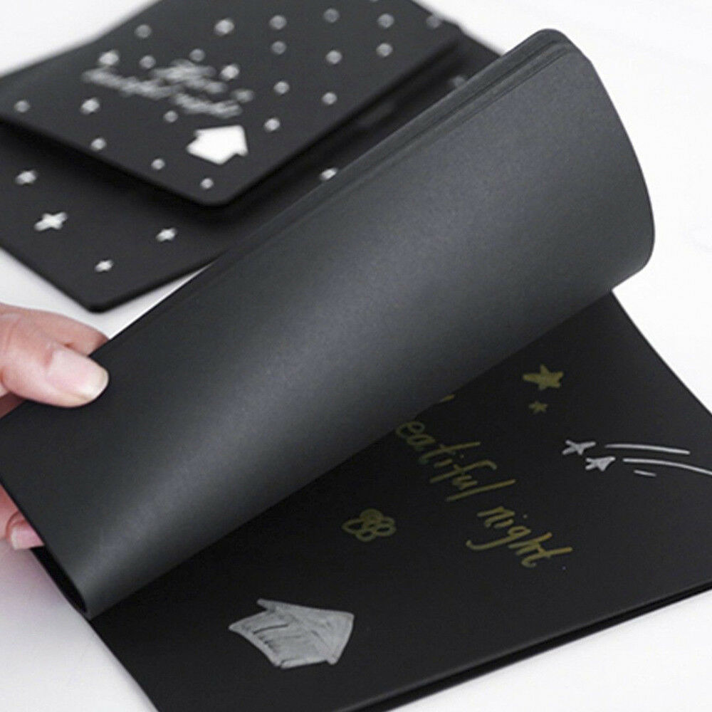 Novelty Black Paper Soft Cover Sketch Book Diary for Drawing Painting Graffiti