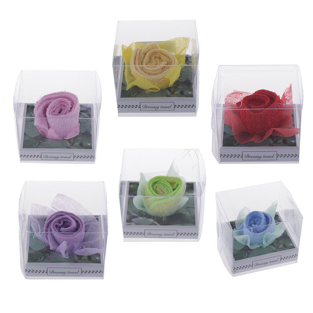 Rose Flower Towel Washcloths Wedding Birthday Gift Thank You Guest Favor