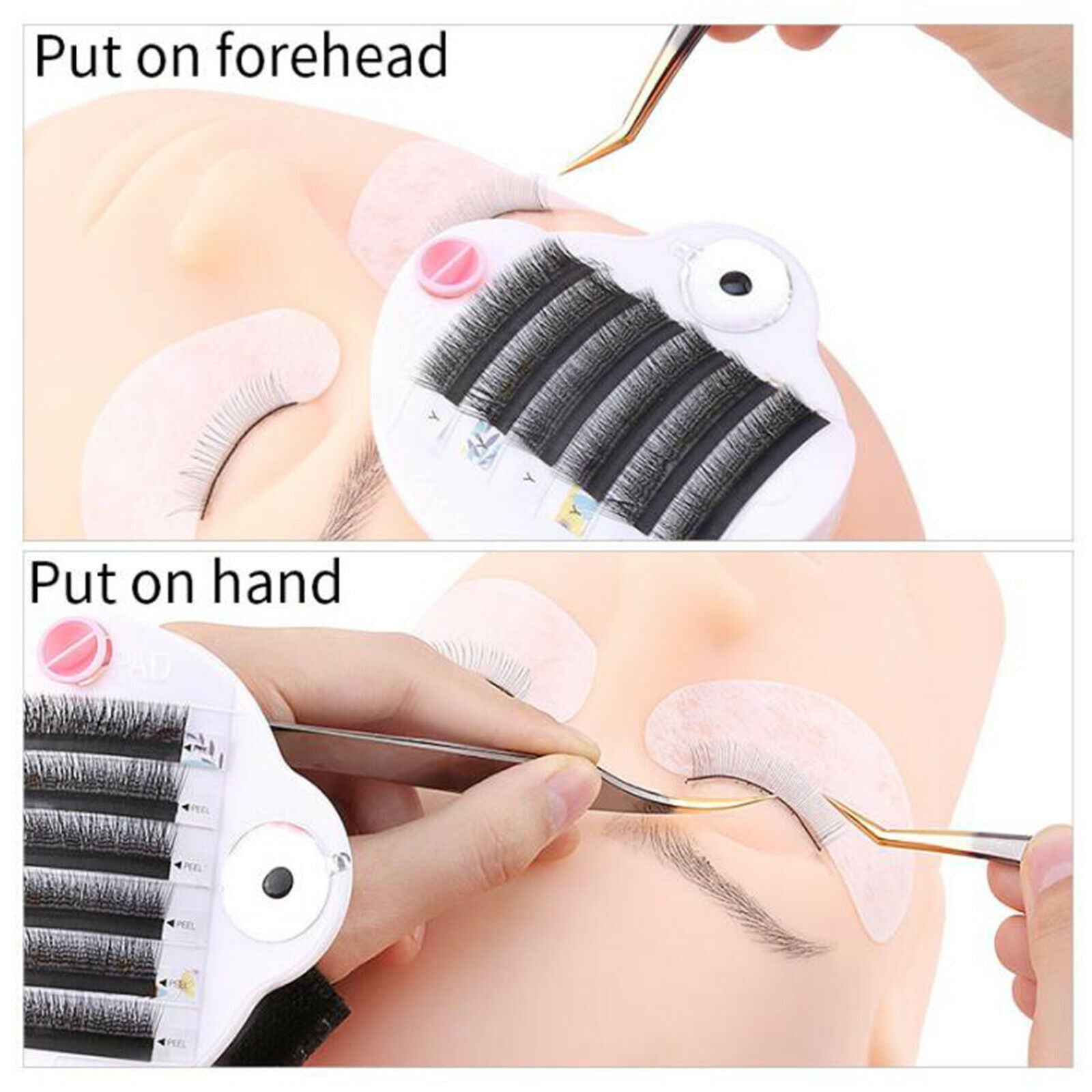 Eyelash Extension Hand Plate Palette Tray Eye Lash Holder with Wrist Strap