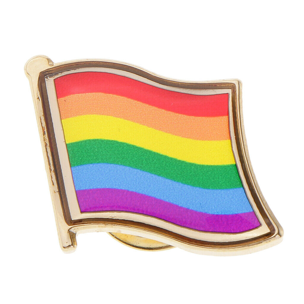 1 Piece Rainbow Flag Pin Lapel Pins Rainbow Metal Button Pin Pins Badge