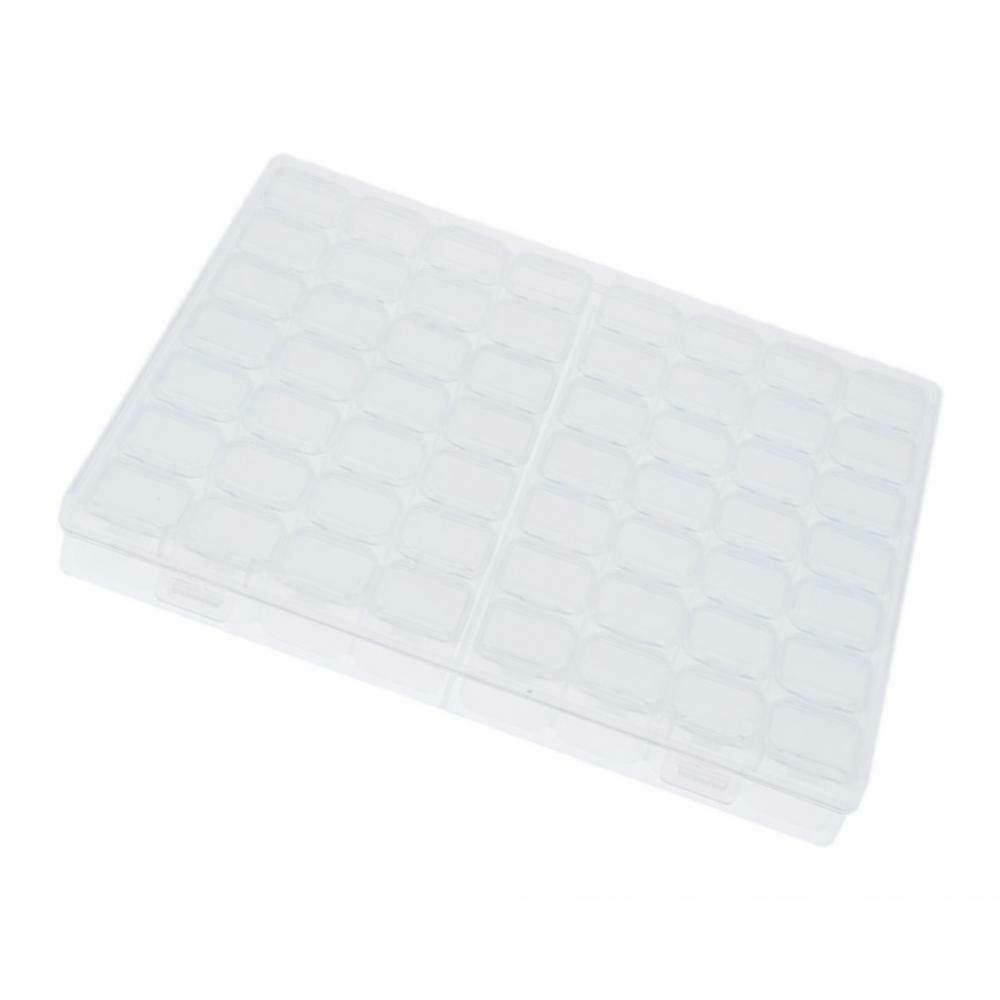 56 Grids  Clear Mini Storage Case Jewelry Nail Art Pin Small Items Container Box