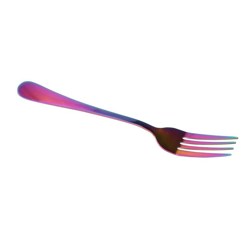 Stainless Steel Table Forks Set, 6Pcs Rainbow Color Stainless Steel Tableware K4