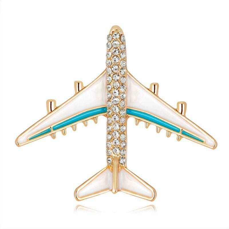 Plane Brooch Airplane Enamel Charms Jewelry Party Badge Banquet Scarf Pins Gifts