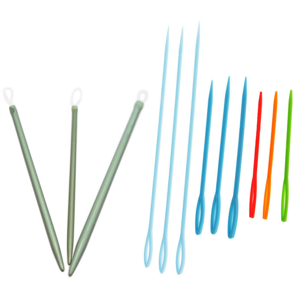 12Pcs Knitters Wool Needles Large Eye For Threading Darning Sewing Tapestry