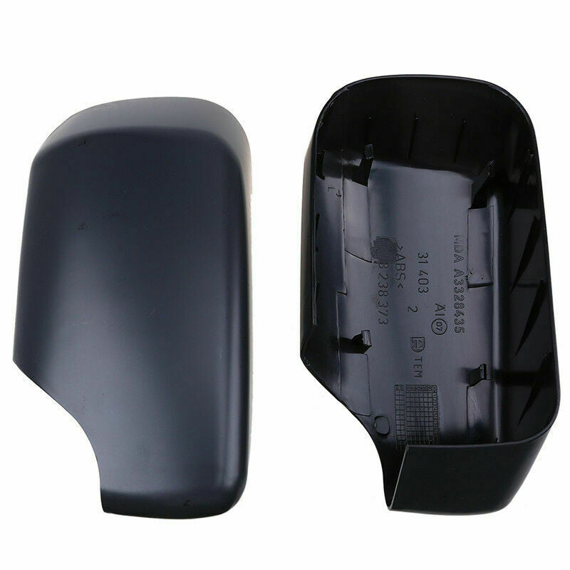 2PCS For BMW E46/E39 3/5 Series 96-05 Rearview Mirror Housing Cover Matte Black