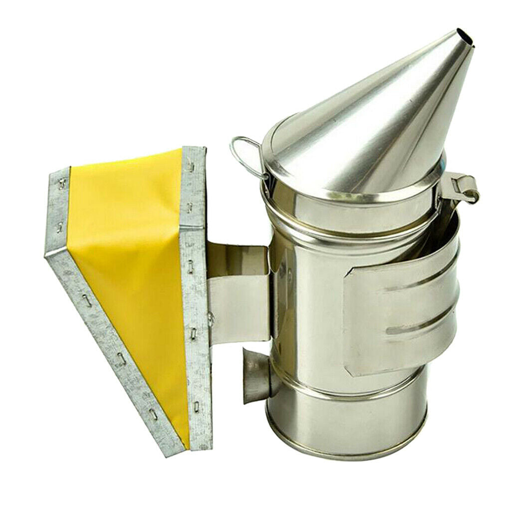 Steel Beekeeping Smoker Manual Bee Smoke Maker Transmitter Kit Hive Box Tool