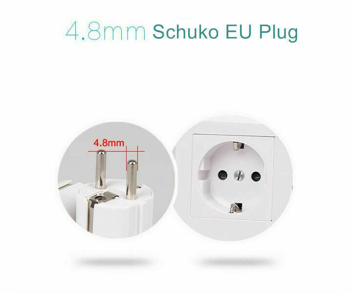 2Pc Universal 16A Europe Power Adapter Converter Wall Plug Socket AU UK US to EU