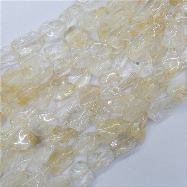 1 Strand 22x8mm Natural Yellow Crystal Freeform Loose Beads DIY 15.5inch HH9116