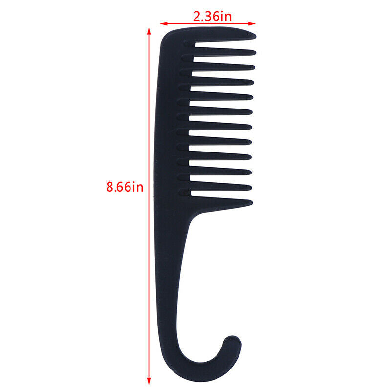 Hook Handle Anti Static Detangling Accessories Wide Tooth Hair Comb Styli.l8