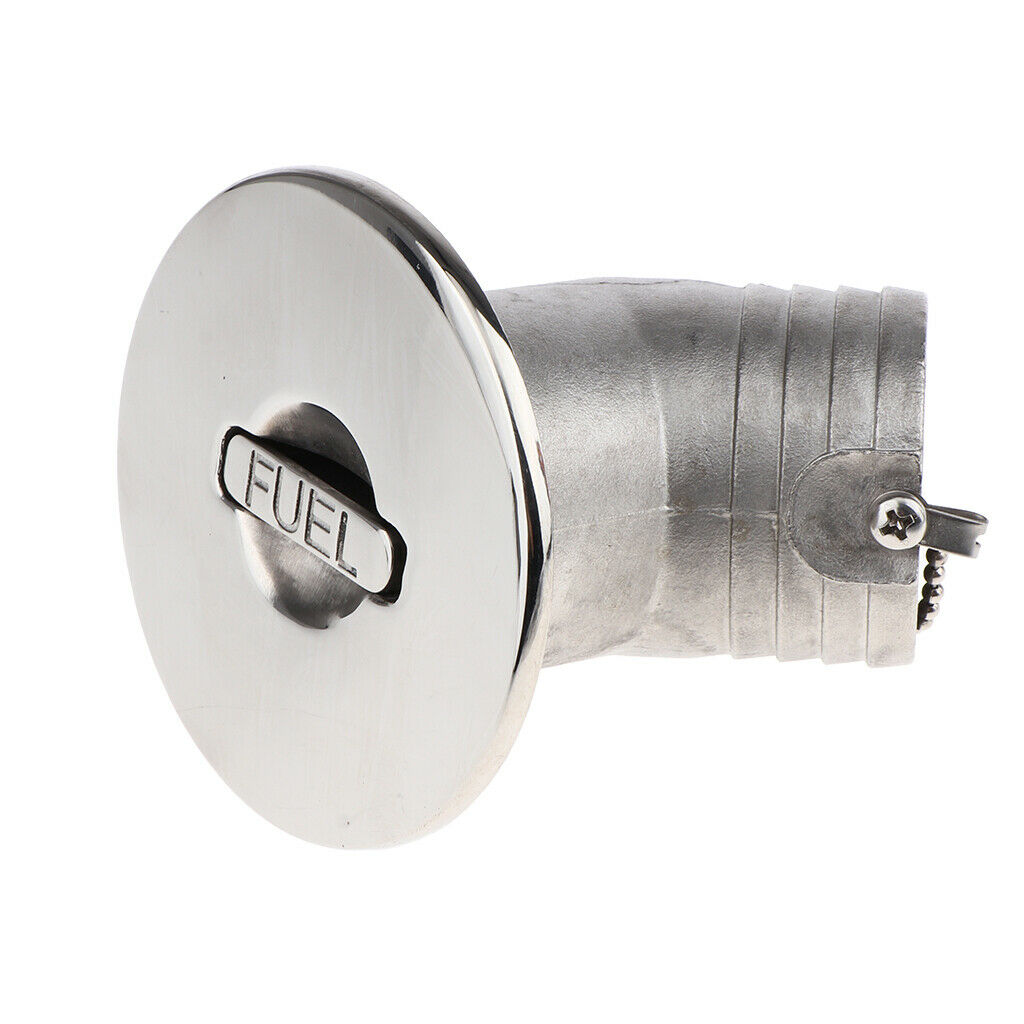 Boat Deck Fill / Filler Keyless Cap 2" 50mm - Fuel 316 Stainless Steel