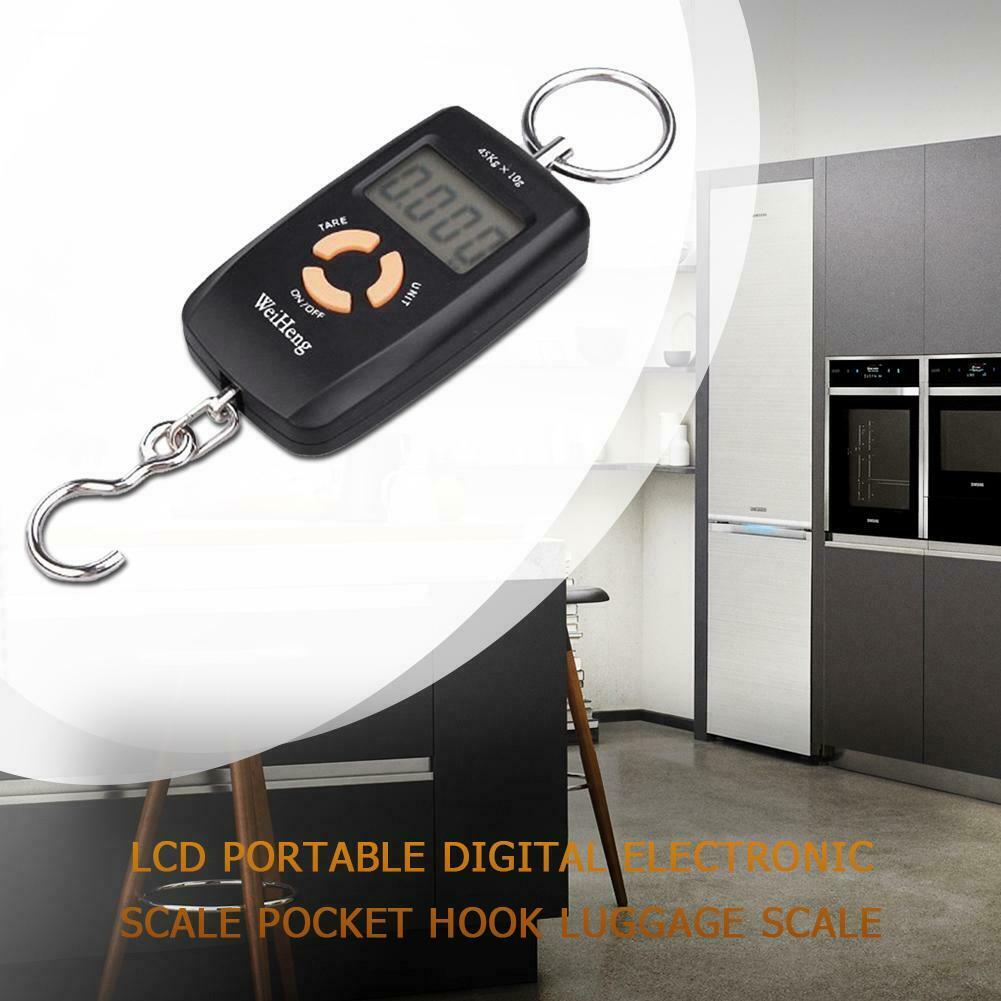 45kg/10g LCD Portable Digital Electronic Scale Pocket Hook Luggage Scale @