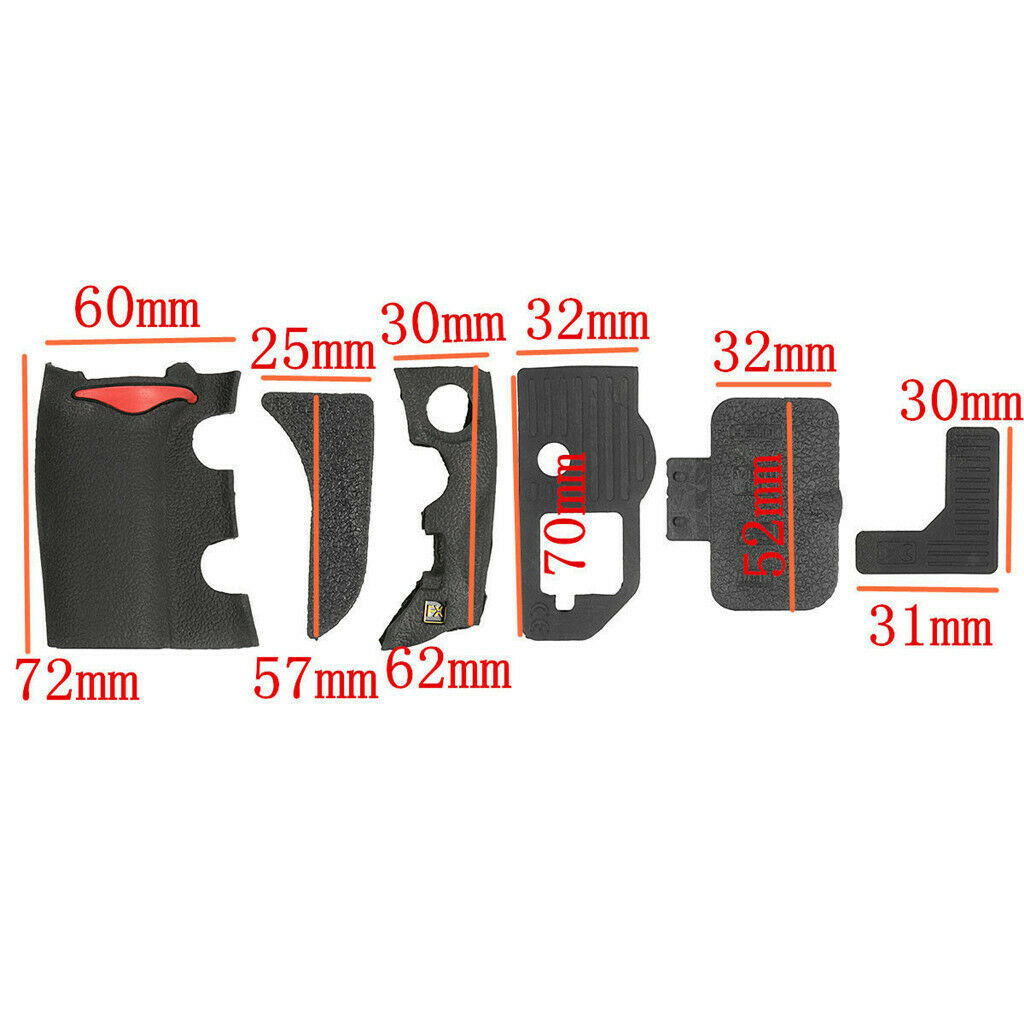 For   D700 Camera Body Front/Rear Grip Rubber Cover Unit Replacement
