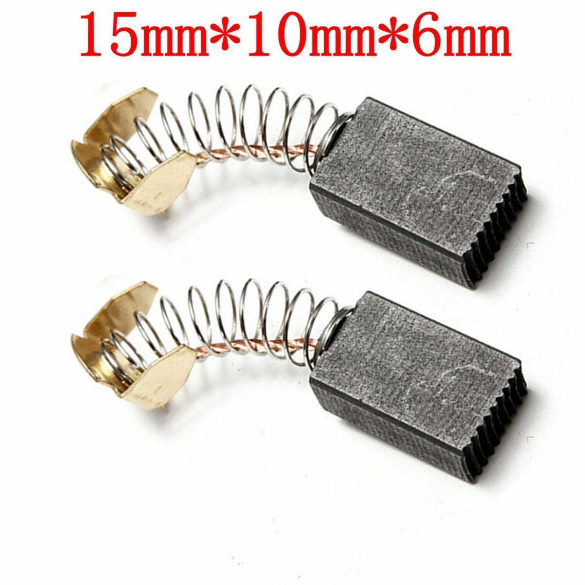 2Pcs 15*10*6mm Carbon Brushes Bush Repairing Part for Generic Electric Motor New