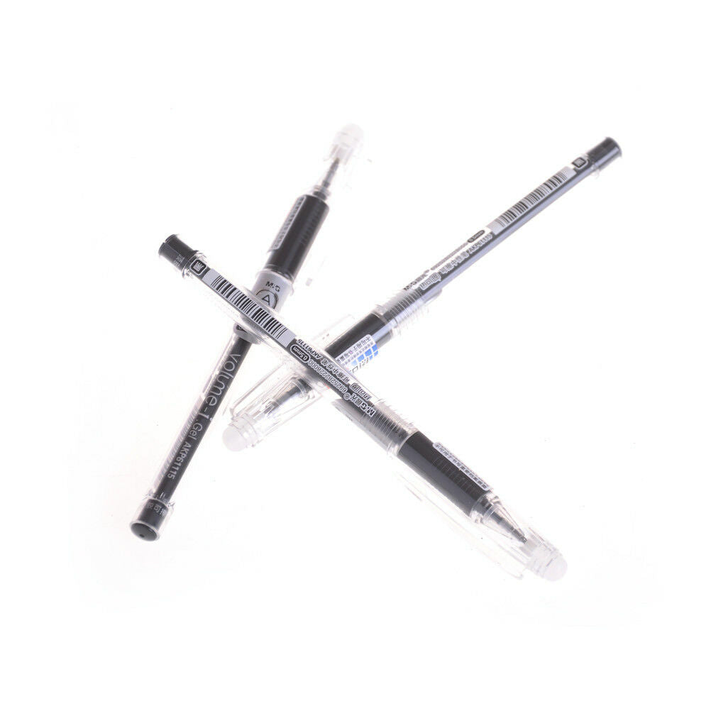 3pcs Stationery 0.5mm Tip Black Eraser Ink Erasable Gel Pen OfficeSchoolSupN Tt
