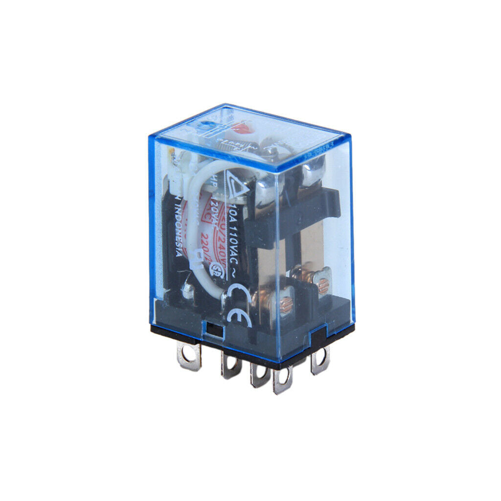 10A 240VAC / 10A 28V 8Pin 2NO 2NC LY2N-J Lamp Coil Power Relay DPDT