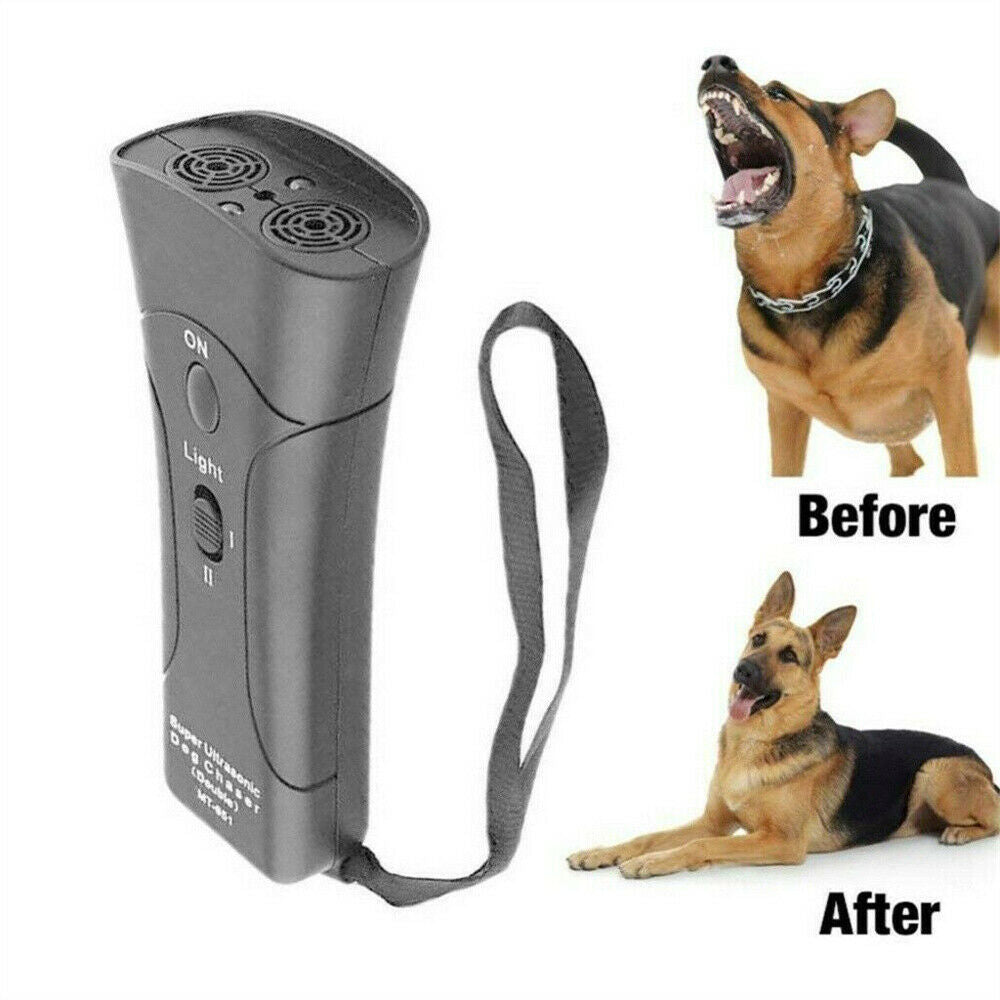 1*LED Pet Dog Anti Barking Stop Bark Training Repeller Control Device Ultrasonic