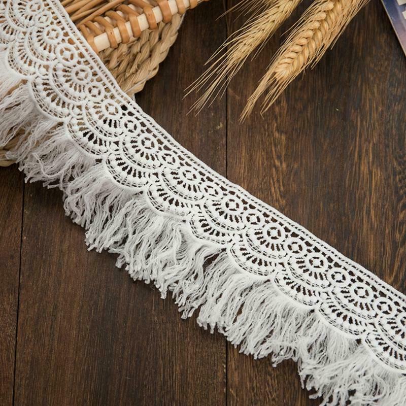 White Handmade Lace Jewelry Patchwork Material Lace Ribbon DIYSewing Garment