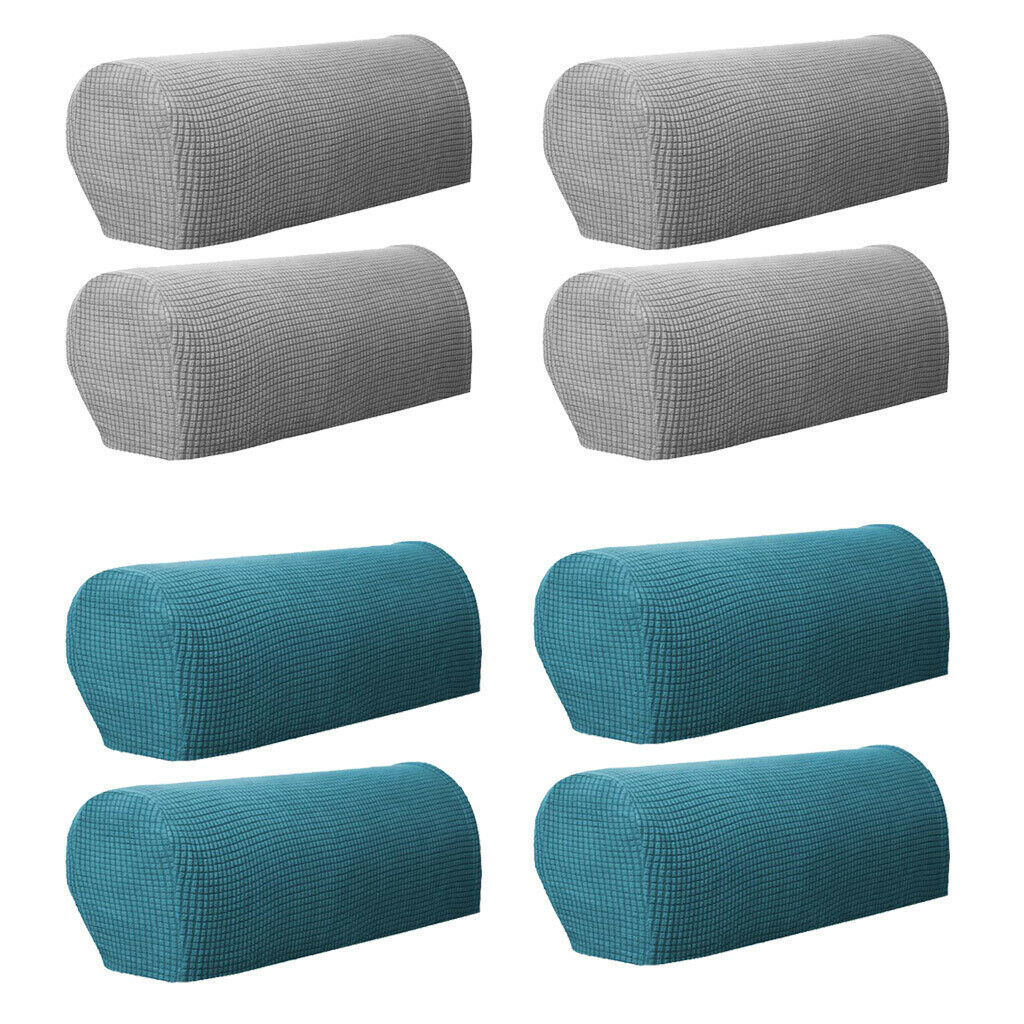 8 Pieces Armrest Cover Stretch Fabric Anti-Slip Recliner Furniture Protector