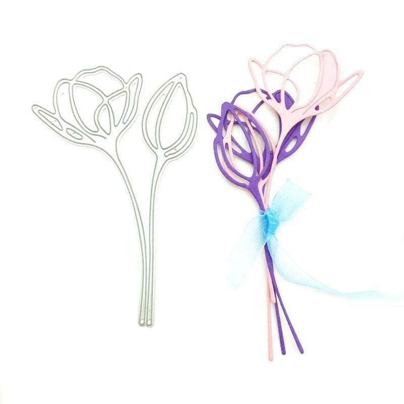 Tulip Metal Cutting Dies Stencil Scrapbooking DIY Album Stamp Paper Card Emboss
