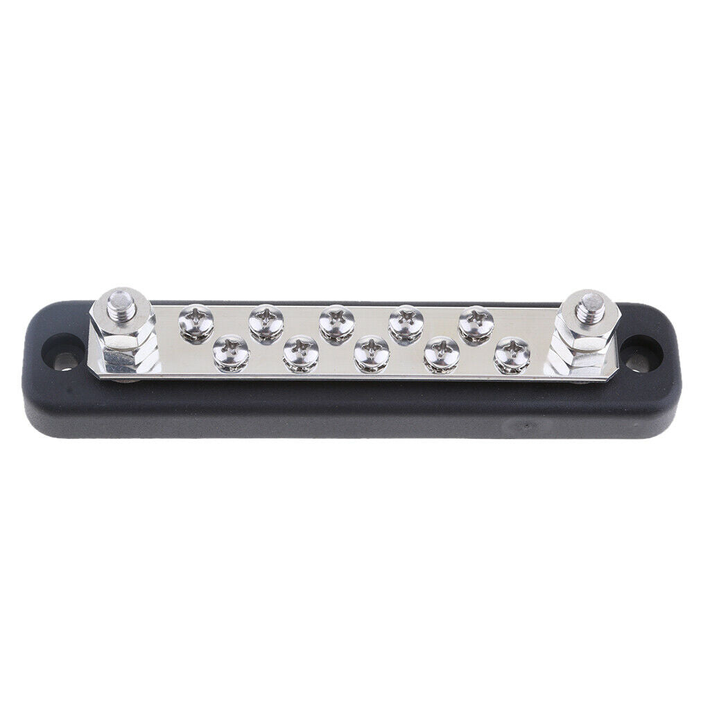 Stainless Steel Bus-Bar Electrical Terminal Junction 10P for Boat Marine RV