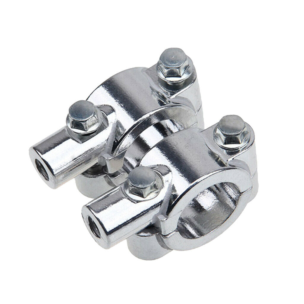 1 Pair Motorcycles Rearview Mirror Holder Adapter Braket Clamp Handlebar 8mm