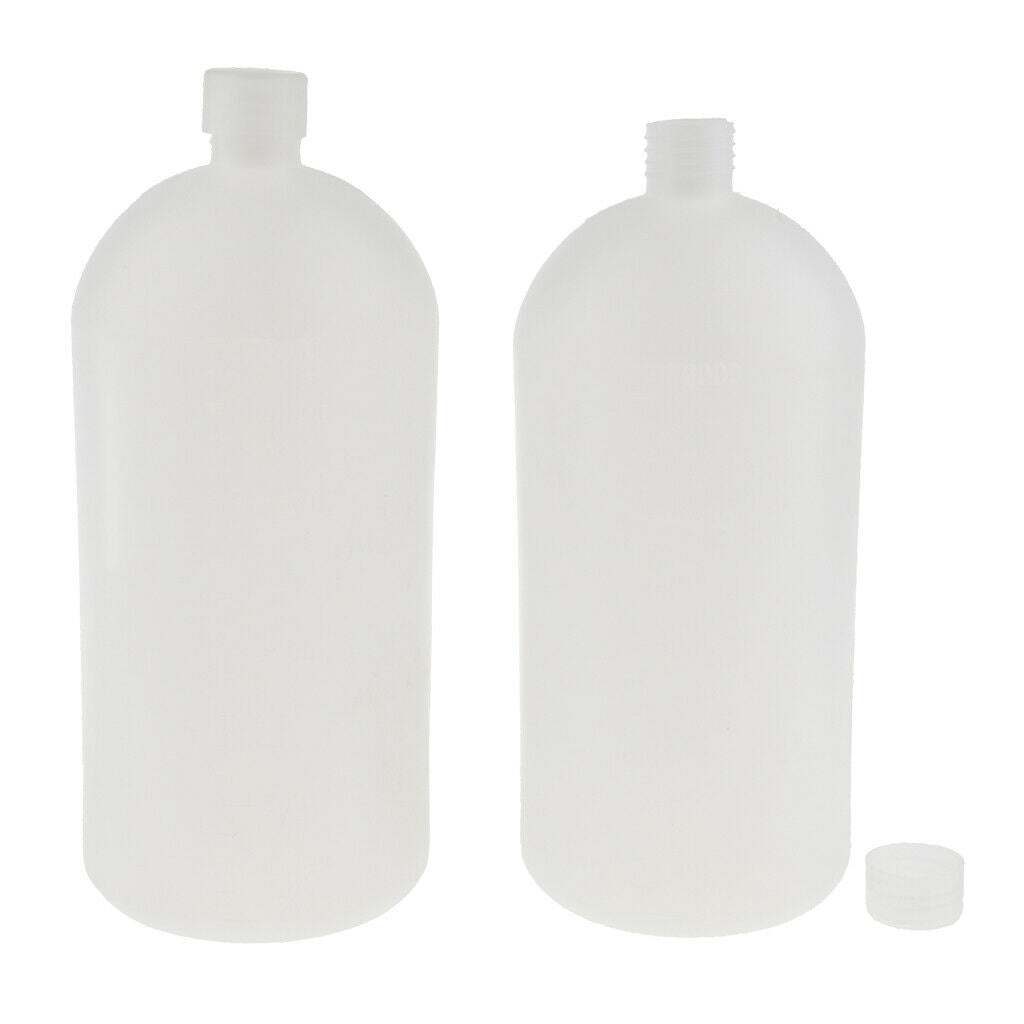 2Pcs 2000ml Plastic Lab Reagent Bottle Narrow Mouth Sample Sealling Bottle