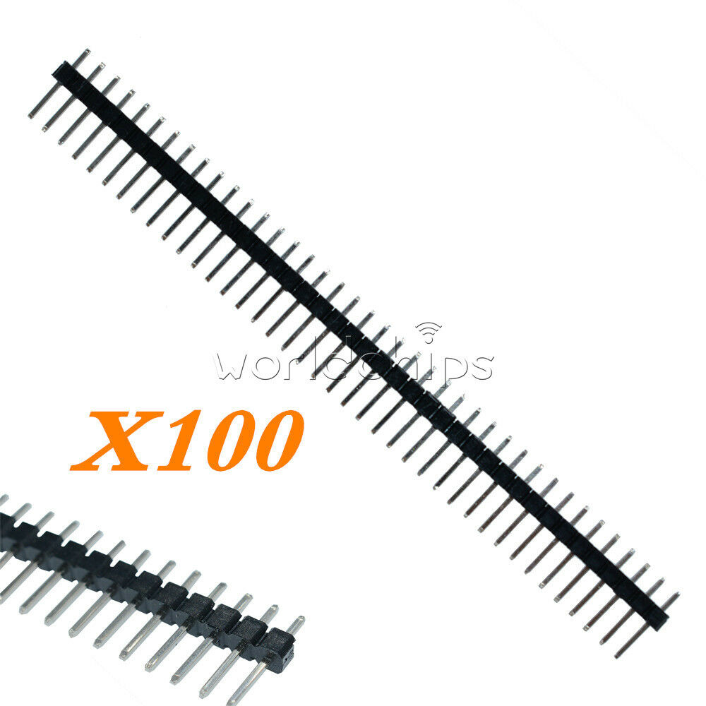100Pcs 40Pin 2.54mm Single Row Straight Male Pin Header Strip For PBC Ardunio