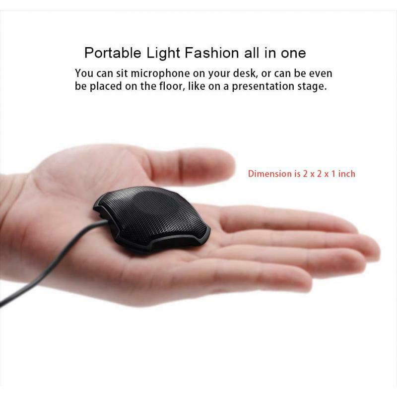 Conference 3.5mm Microphone, Omnidirectional Condenser PC Mic for Video