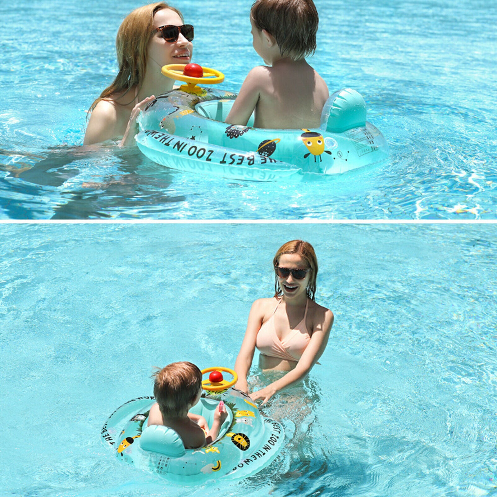 Lovely Cartoon Kids Toddler Baby Swimming Pool Float Inflatable Safety Seat