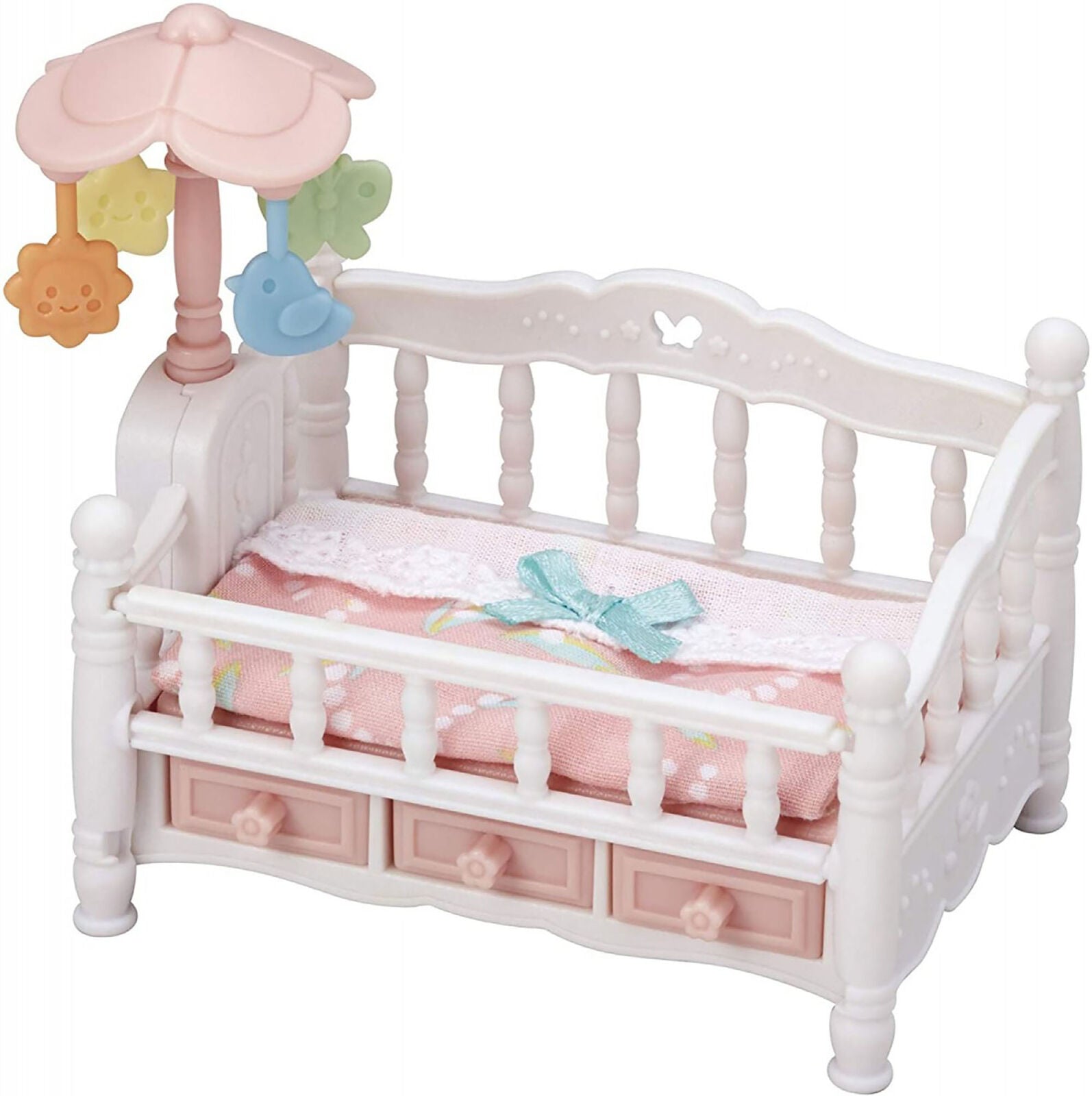 Sylvanian Families Triplets Crib with Mobile & Accessories 5534 Role Play Age 3+