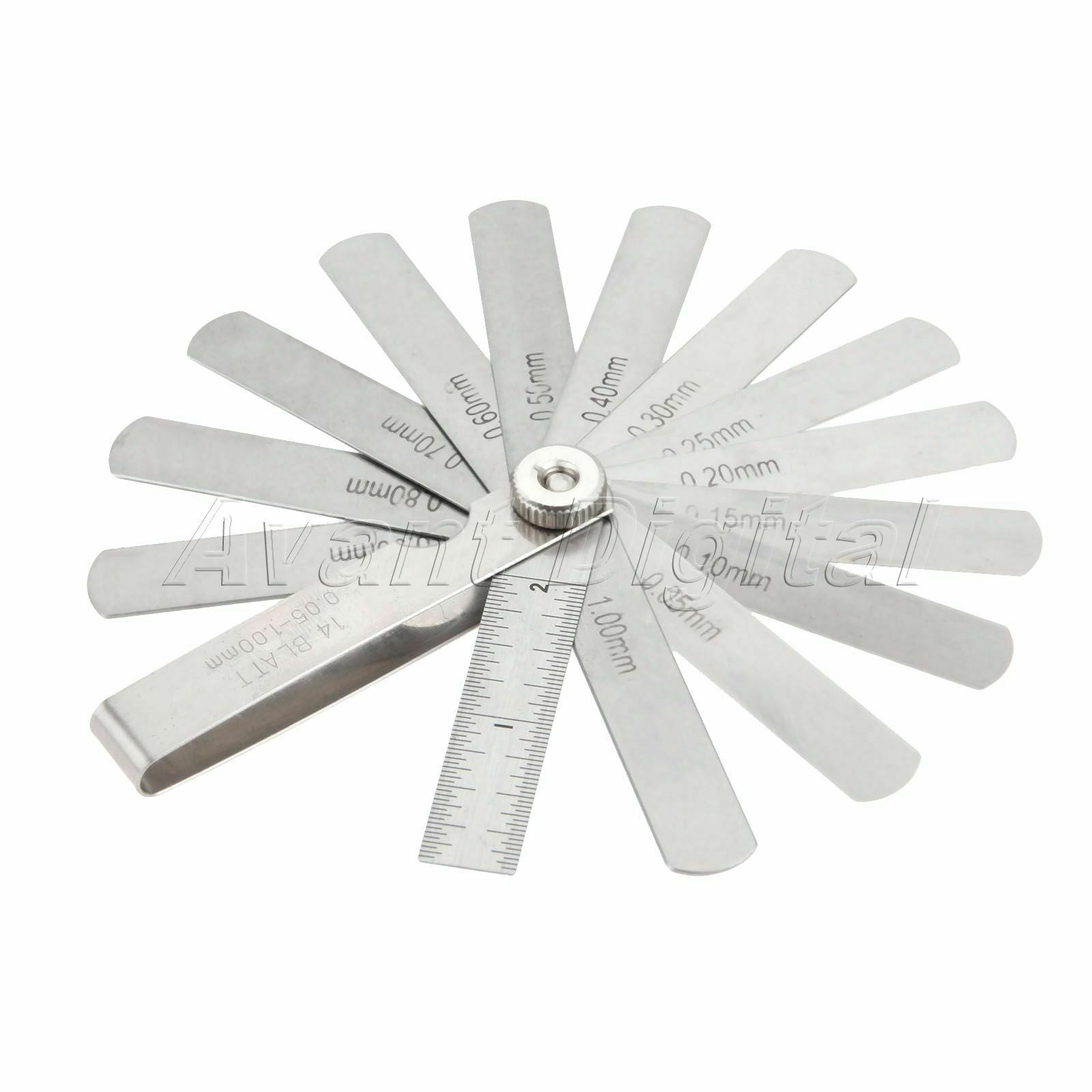 14 Blades 0.5mm-1mm Metric Feeler Gauge Check Iespection Measure Hand Tools New