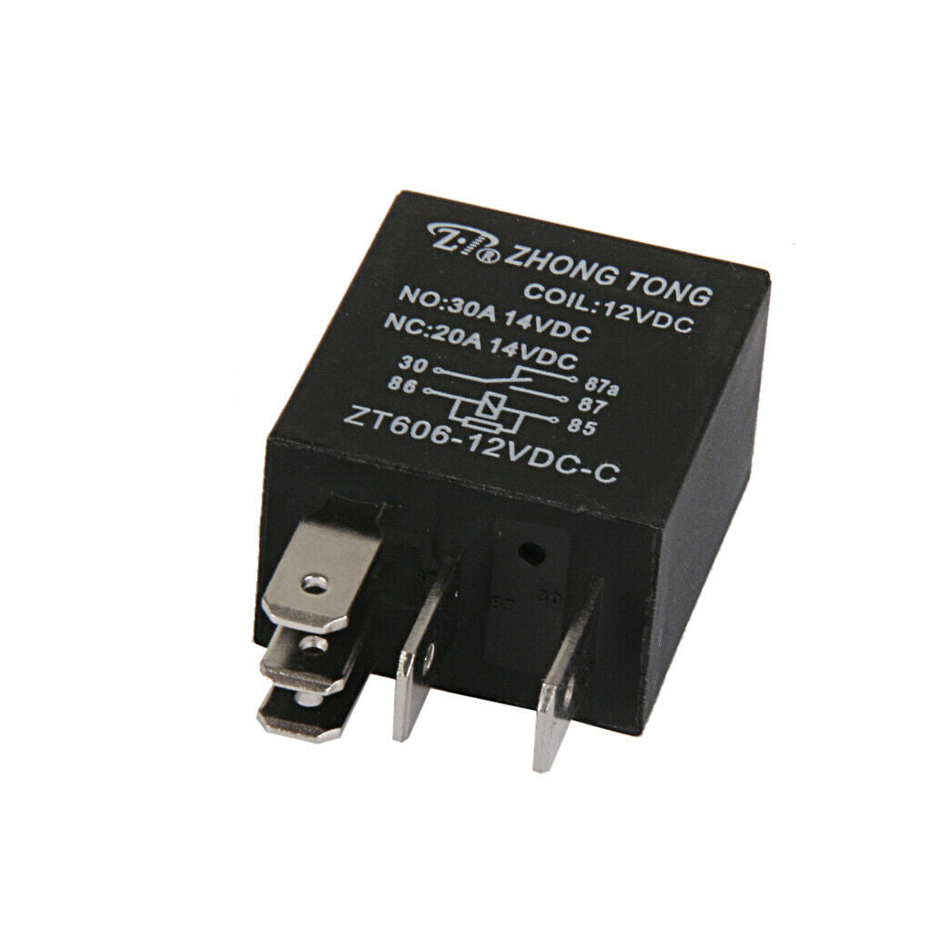 ZT606-12V-C-R DC 12V 20A/30A AMP SPDT Relay Relays 5 Pins for Car Truck Vehicles