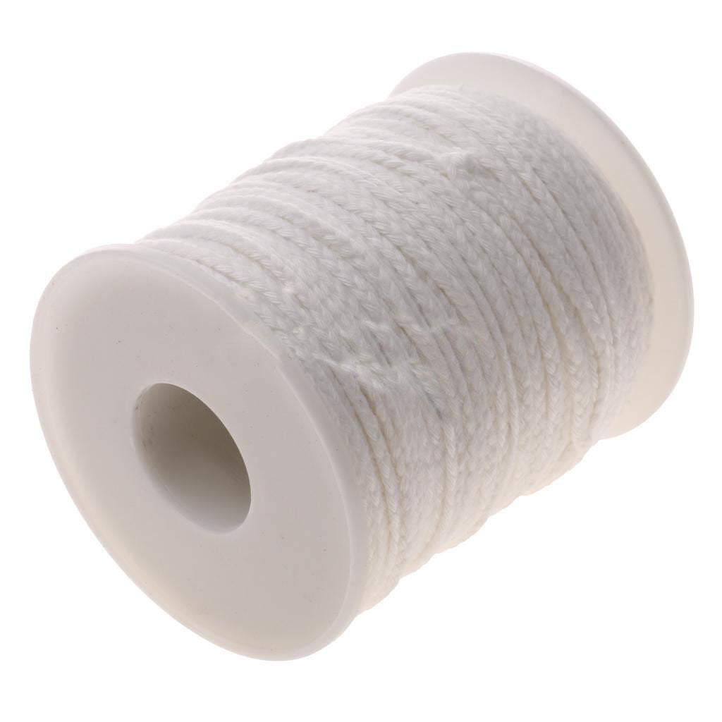 60M Durable Cotton Wicks Cores DIY Making Supply Square Braid Candle Wick 1Roll
