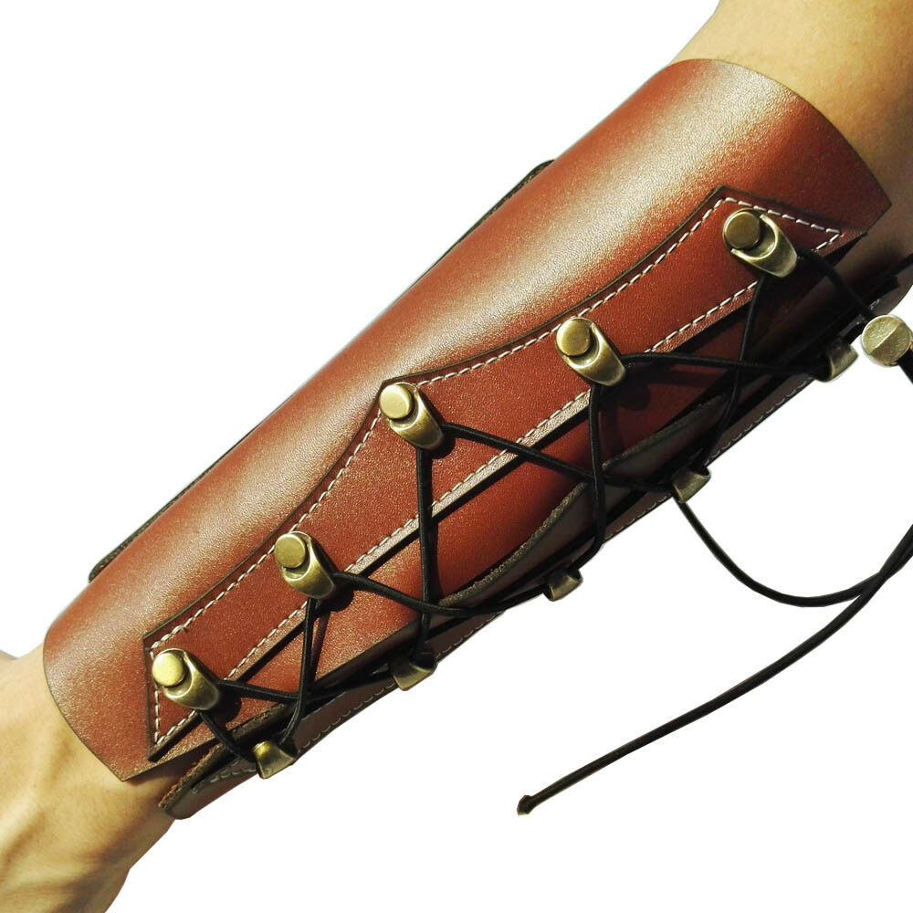 Cow Leather Archery Arm Guard Forearm Protector Gear String Bow Hunting Shooting