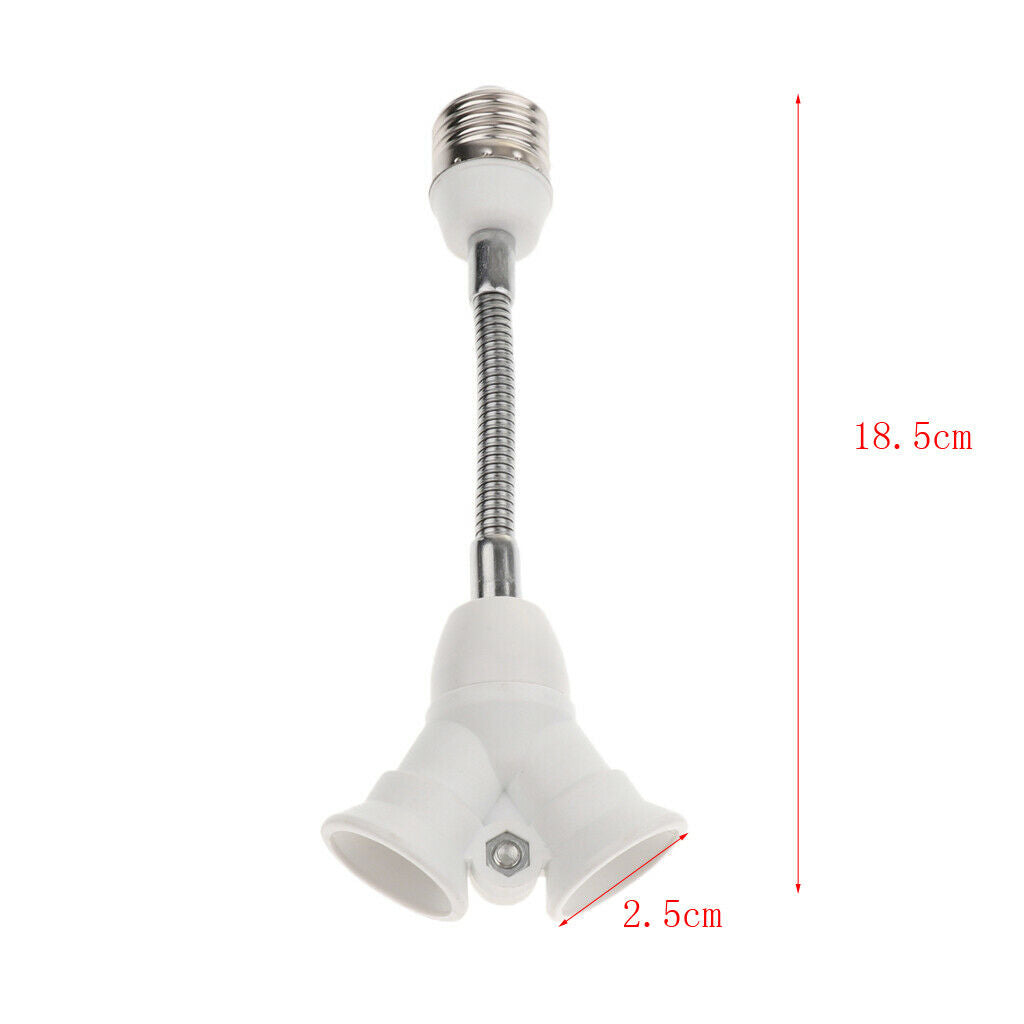 E27 2 in 1 LED Light Bulb Base Converter Adapter Splitter Lamp Holder