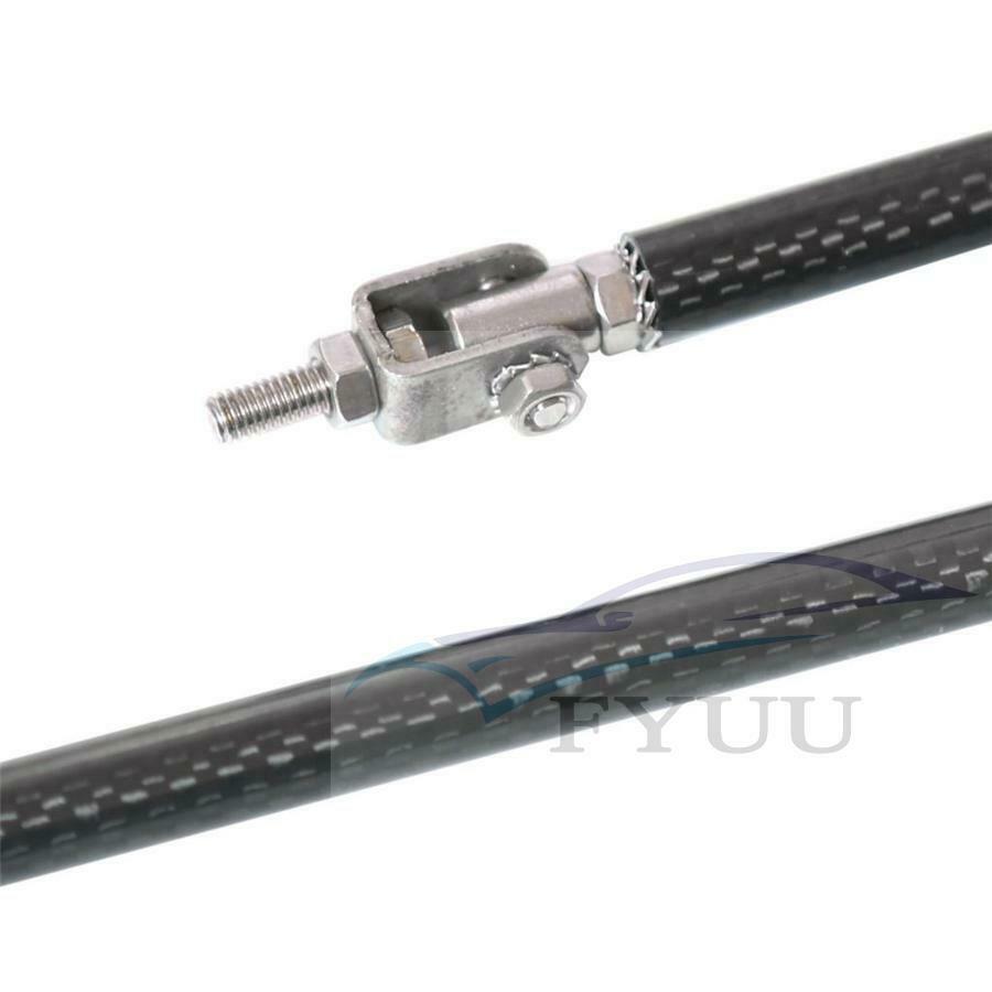 Adjustabl 200mm Front Bumper Lip Splitter Strut Rod Tie Support Bar Carbon Fiber