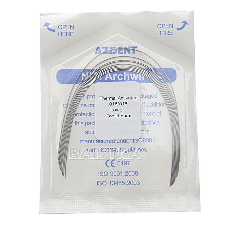 100 Packs Dental Orthodontic Heat Thermal Activated Niti Rectangular Arch Wires