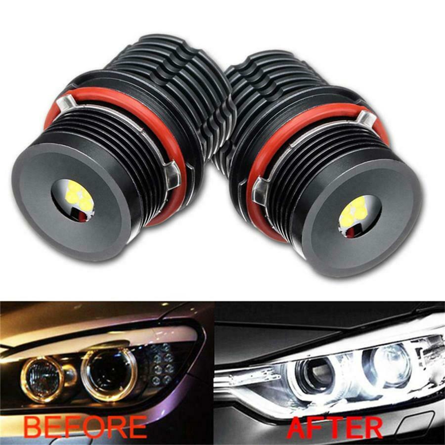2Pcs 80W Angel Eyes LED Halo Ring Light Bulbs For BMW E63 E53 E39 E87 E83 M5 M6