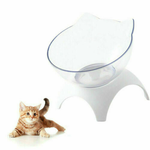 Simple Raised Pet Bowl Cat Dog Feeder Food Water Elevated Lifted Stand Bowls XC