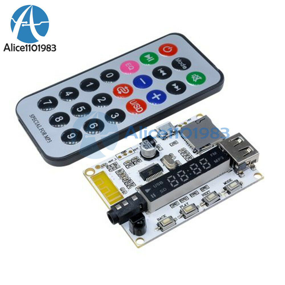 Bluetooth Sound Decoder Infrared Remote Control Board Car MP3 FM TF MicroSD Card