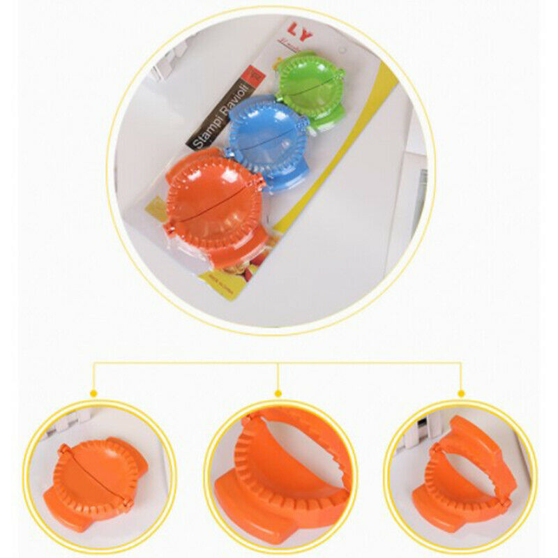 3Pcs Plastic Dumpling Mold Maker  Jiaozi Maker Dough Press Mold Se.l8